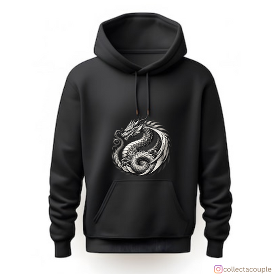 Dragon: Silver Unisex Hoodie