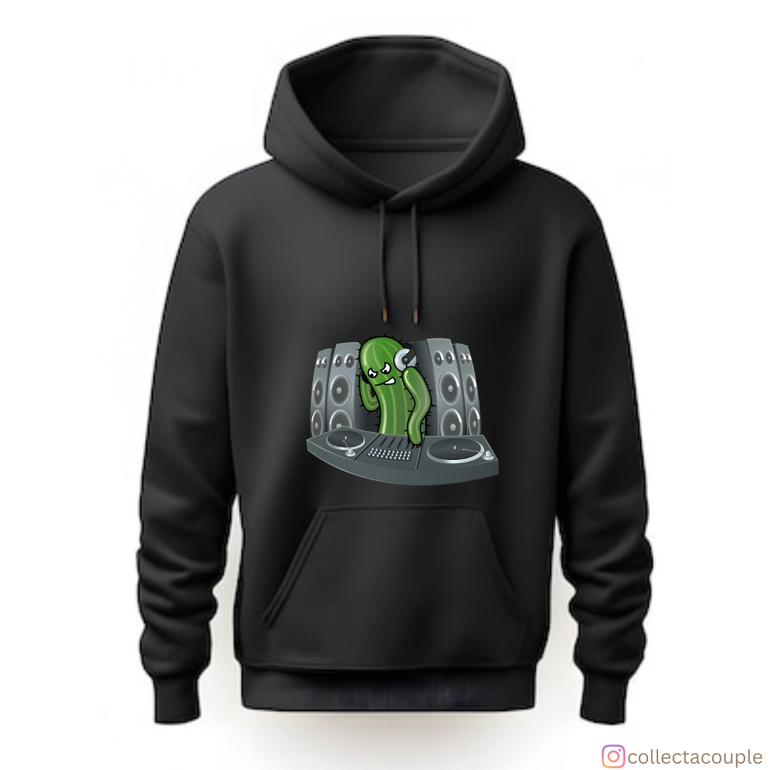 DJ Cactus: Illustration Unisex Hoodie