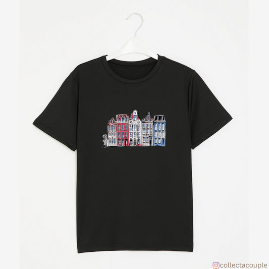 Amsterdam: Illustrated Houses Unisex T-shirt