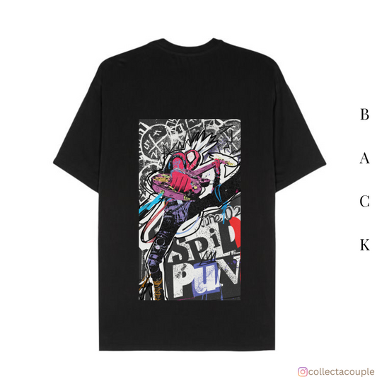 Spider Verse: Spider Punk 1 Oversized Unisex T-shirt (front and back print)