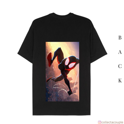 Spider Verse: Miles Morales Swing Oversized Unisex T-shirt (front and back print)