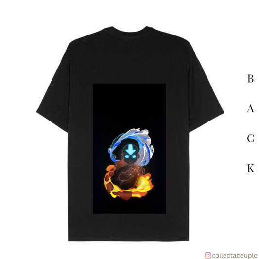 Avatar The Last Airbender: Aang Illustrated 2 Oversized Unisex T-shirt (front and back print)