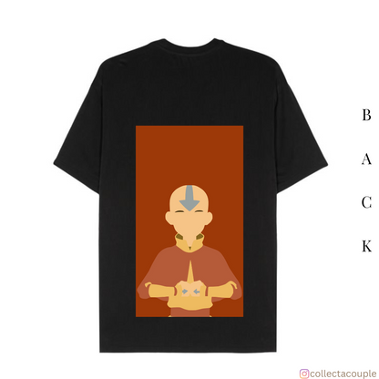 Avatar The Last Airbender: Aang Illustrated Oversized Unisex T-shirt (front and back print)