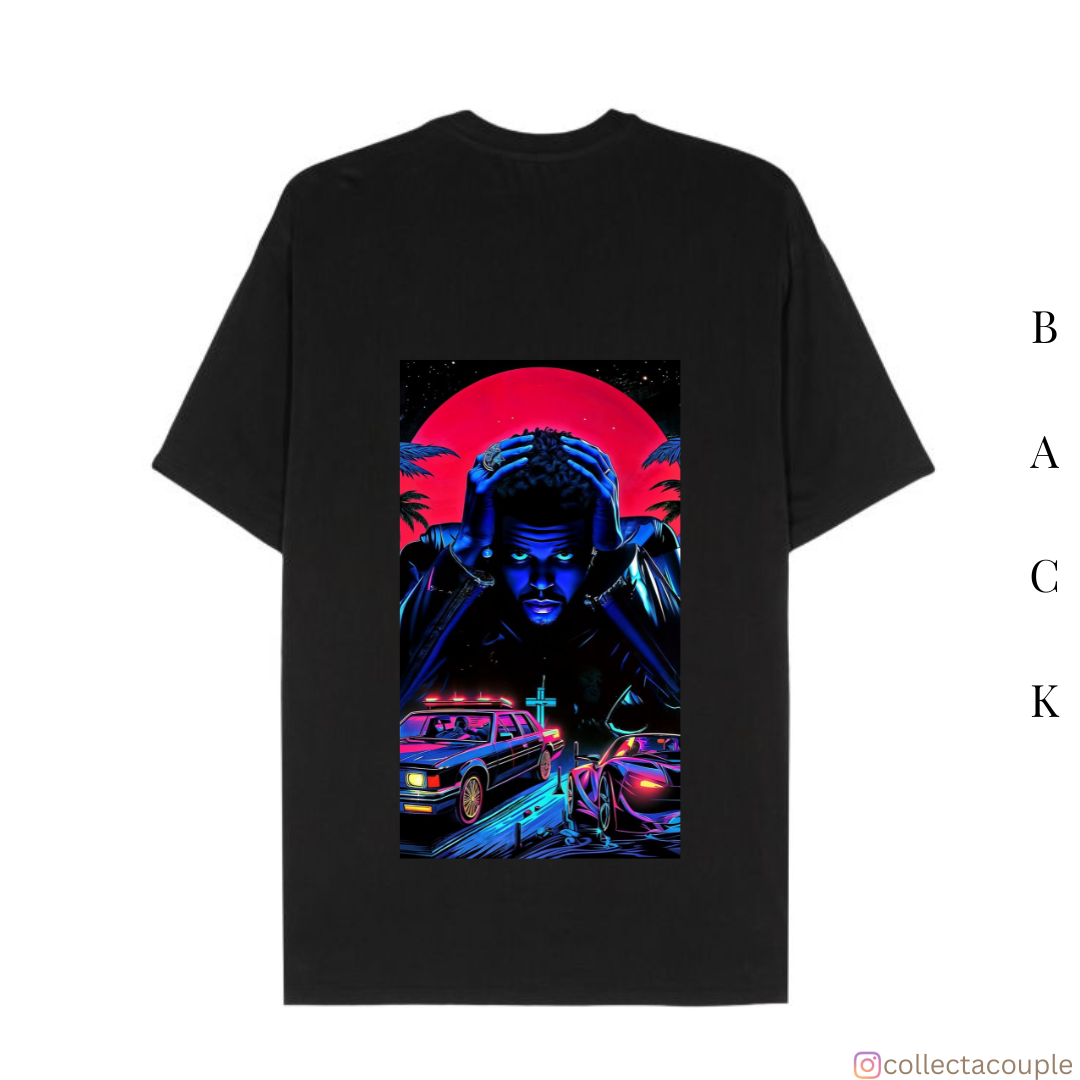 The Weeknd: Aesthetic Oversized Unisex T-shirt (front and back print)