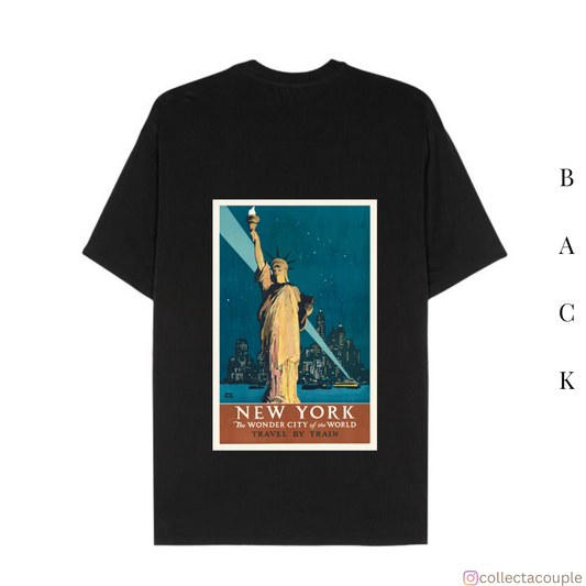 Travel Aesthetic: New York Oversized Unisex T-shirt (front and back print)