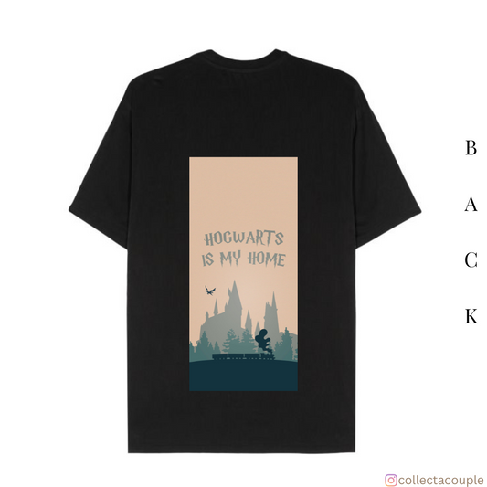 Harry Potter: Hogwarts is my home Oversized Unisex T-shirt (front and back print)