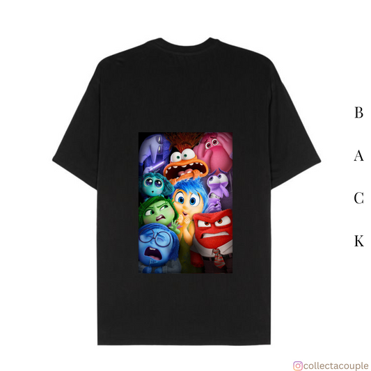 Inside Out 2: Emotions Illustrated Oversized Unisex T-shirt (front and back print)