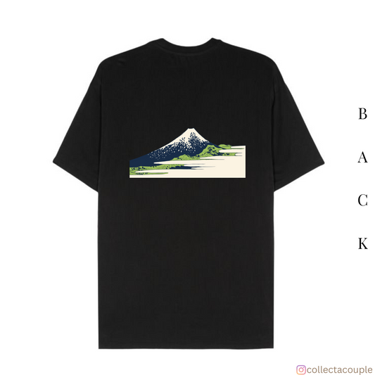 Travel Aesthetic: Mount Fuji Oversized Unisex T-shirt (front and back print)