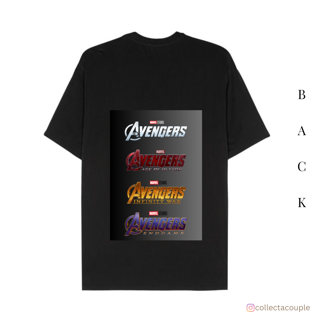 Avengers: Series Titles Oversized Unisex T-shirt (front and back print)