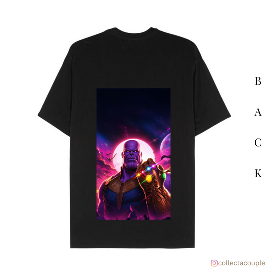 Thanos: Infinity Stones Pose Oversized Unisex T-shirt (front and back print)