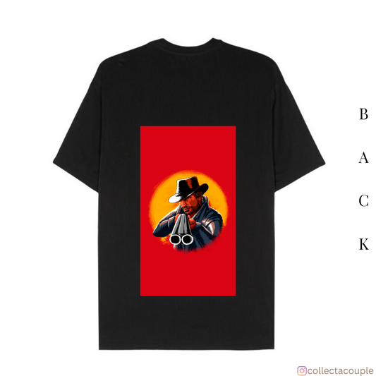 Red Dead Redemption: Illustrated Oversized Unisex T-shirt (front and back print)