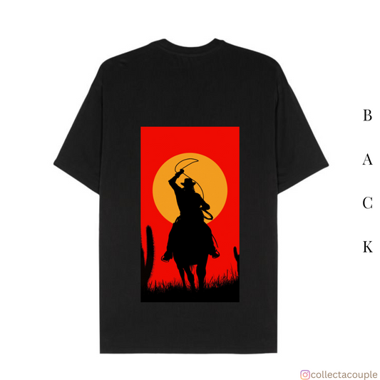 Red Dead Redemption: Silhouette Oversized Unisex T-shirt (front and back print)