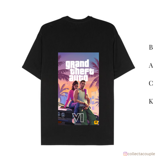 Grand Theft Auto: GTA VI Pose Oversized Unisex T-shirt (front and back print)