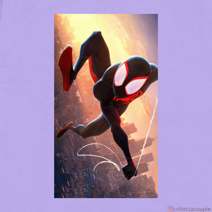 Spider Verse: Miles Morales Swing Oversized Unisex T-shirt (front and back print)