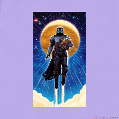 The Mandalorian: Mandalorian and Grogu Oversized Unisex T-shirt (front and back print)