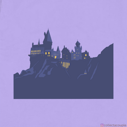 Harry Potter: Hogwarts Silhouette Oversized Unisex T-shirt (front and back print)