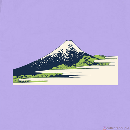 Travel Aesthetic: Mount Fuji Oversized Unisex T-shirt (front and back print)