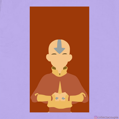 Avatar The Last Airbender: Aang Illustrated Oversized Unisex T-shirt (front and back print)