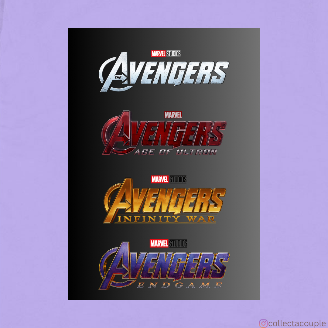 Avengers: Series Titles Oversized Unisex T-shirt (front and back print)