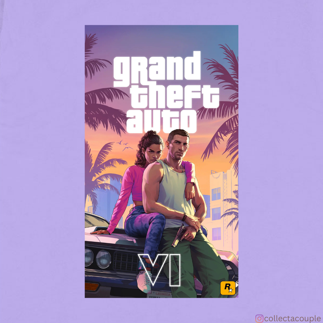 Grand Theft Auto: GTA VI Pose Oversized Unisex T-shirt (front and back print)