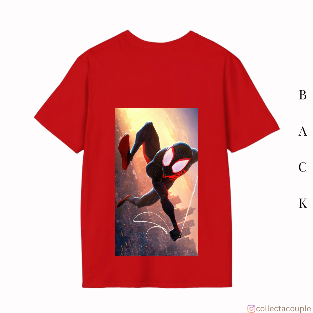 Spider Verse: Miles Morales Swing Oversized Unisex T-shirt (front and back print)