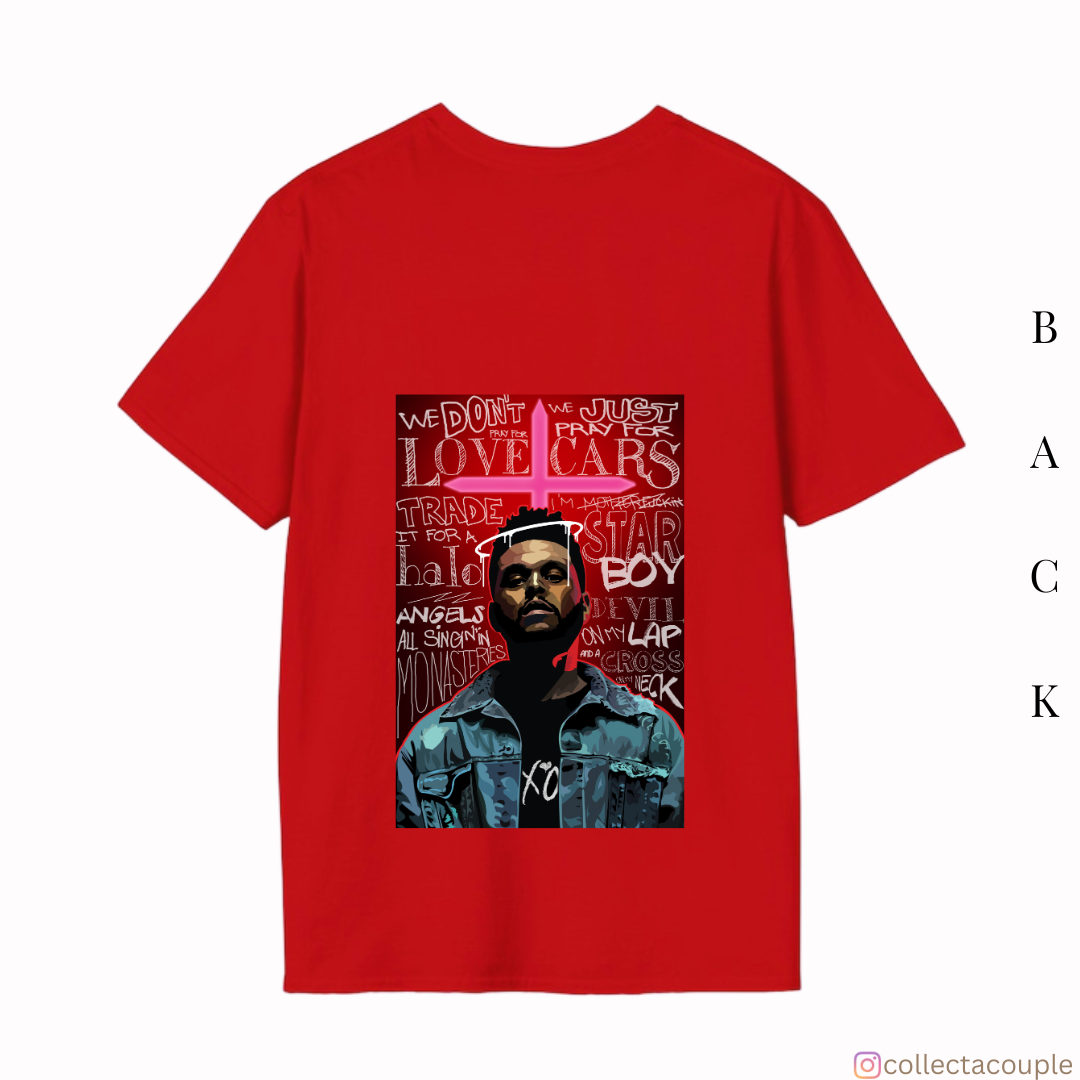 The Weeknd: Collage Oversized Unisex T-shirt (front and back print)