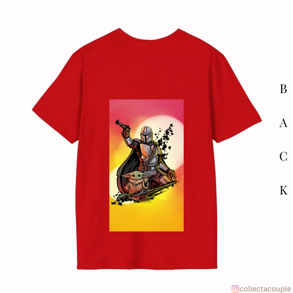 The Mandalorian: Mandalorian and Grogu Colourful Oversized Unisex T-shirt (front and back print)