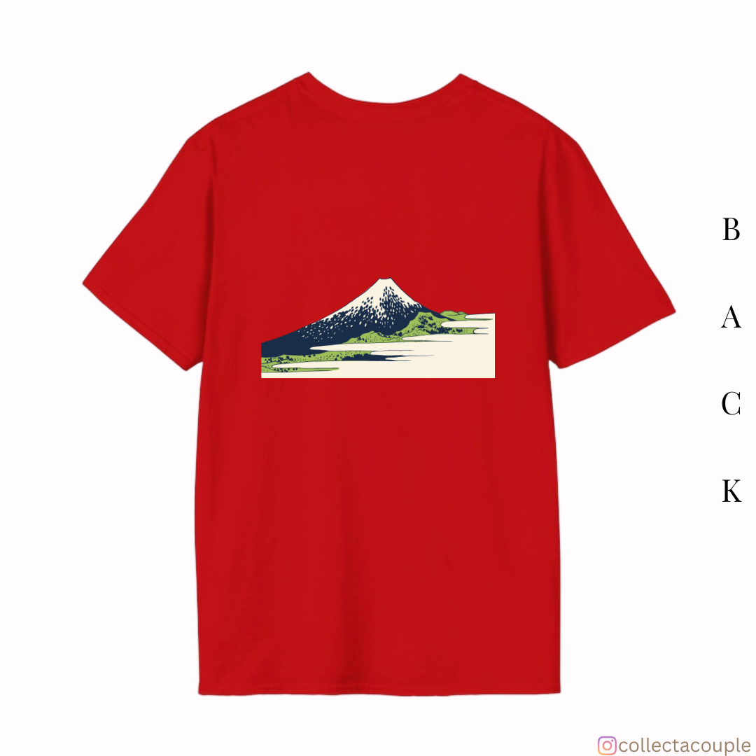 Travel Aesthetic: Mount Fuji Oversized Unisex T-shirt (front and back print)