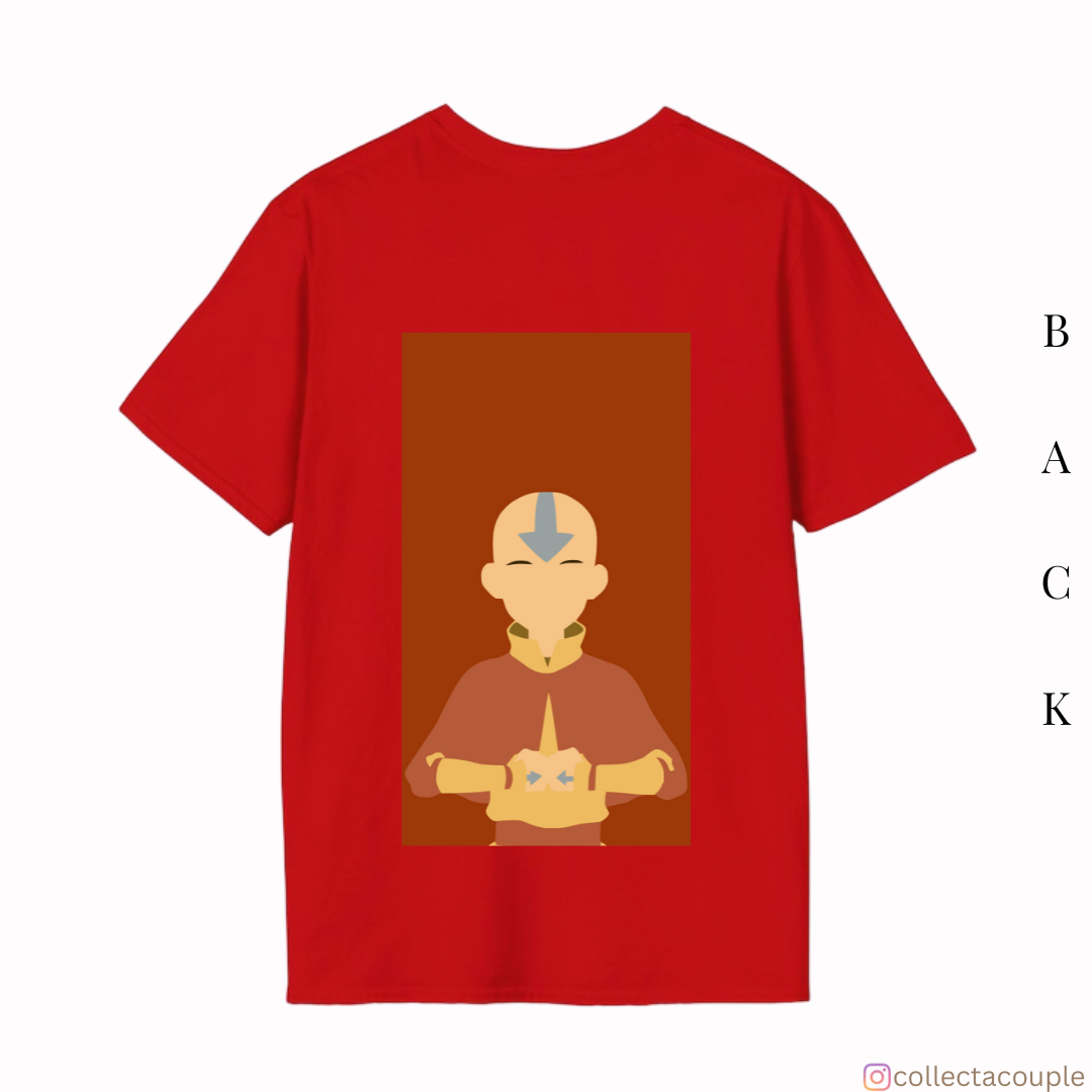 Avatar The Last Airbender: Aang Illustrated Oversized Unisex T-shirt (front and back print)