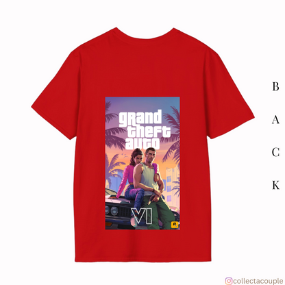 Grand Theft Auto: GTA VI Pose Oversized Unisex T-shirt (front and back print)