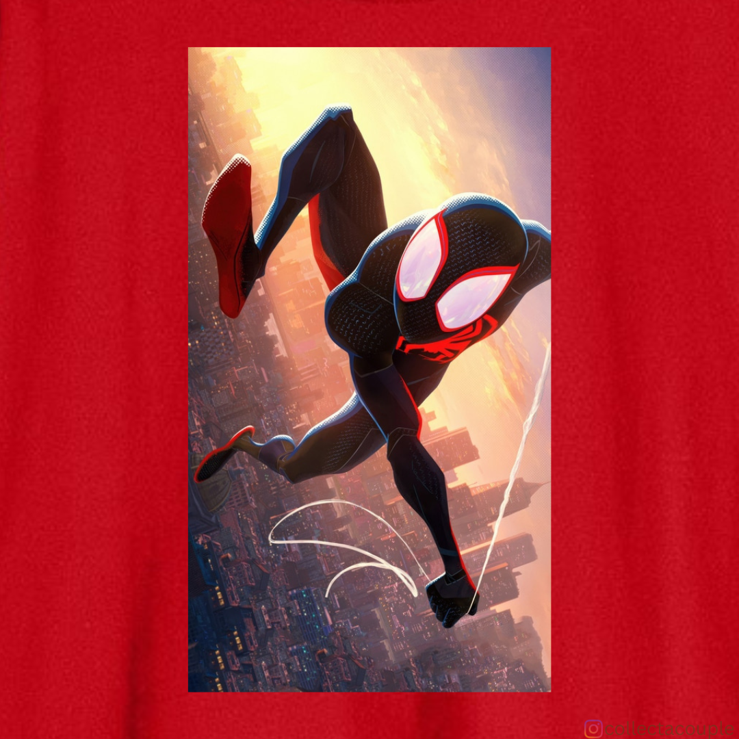 Spider Verse: Miles Morales Swing Oversized Unisex T-shirt (front and back print)