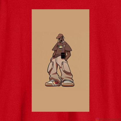 Travis Scott: Illustration Pose Oversized Unisex T-shirt (front and back print)