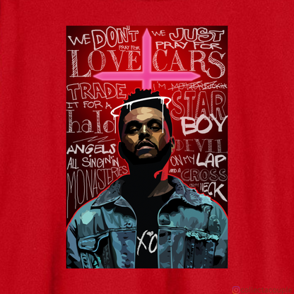 The Weeknd: Collage Oversized Unisex T-shirt (front and back print)