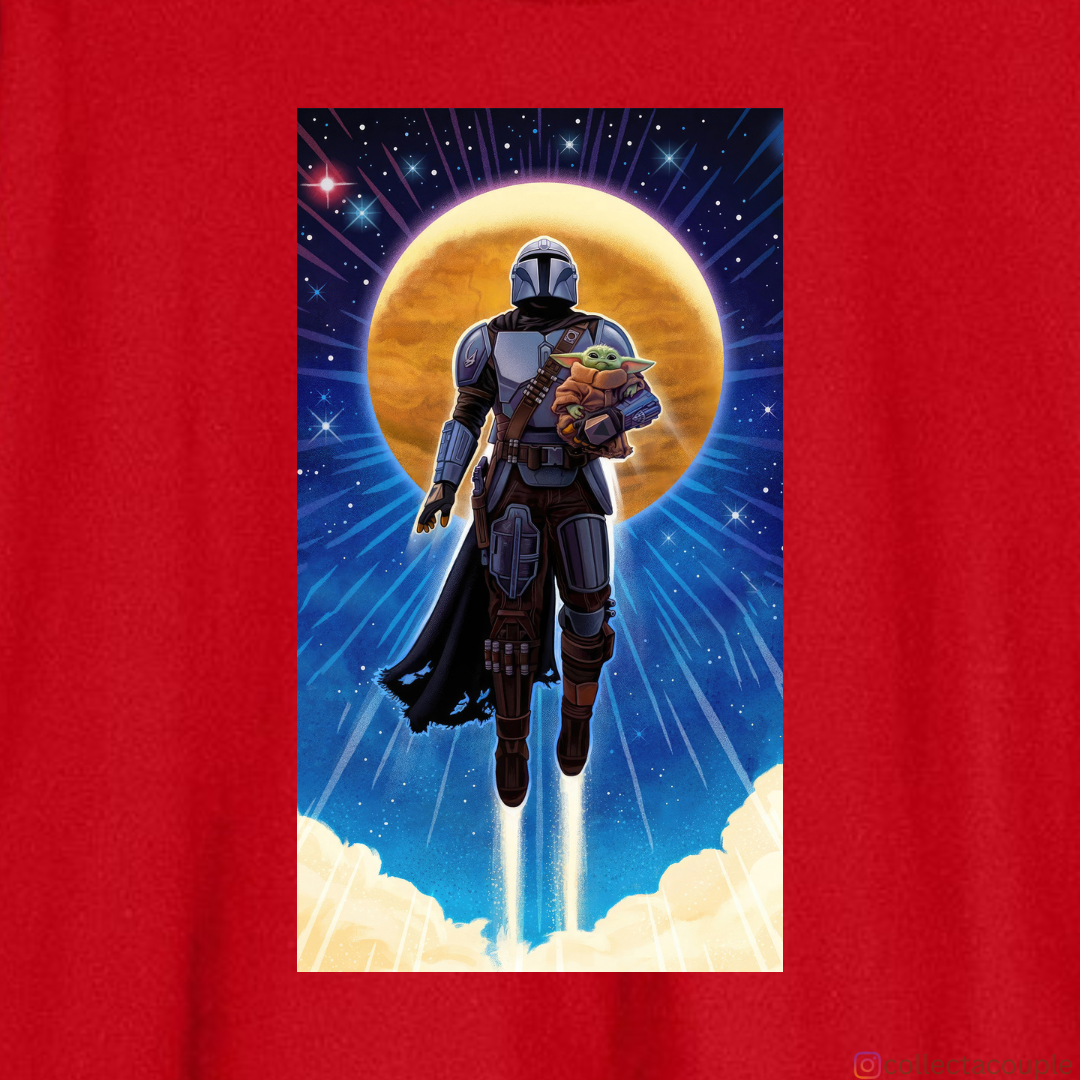 The Mandalorian: Mandalorian and Grogu Oversized Unisex T-shirt (front and back print)