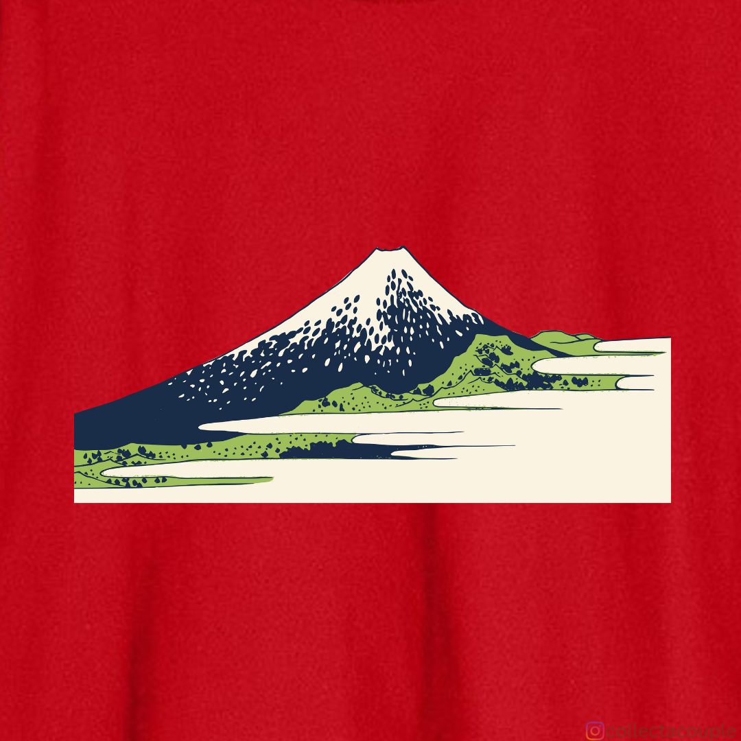 Travel Aesthetic: Mount Fuji Oversized Unisex T-shirt (front and back print)