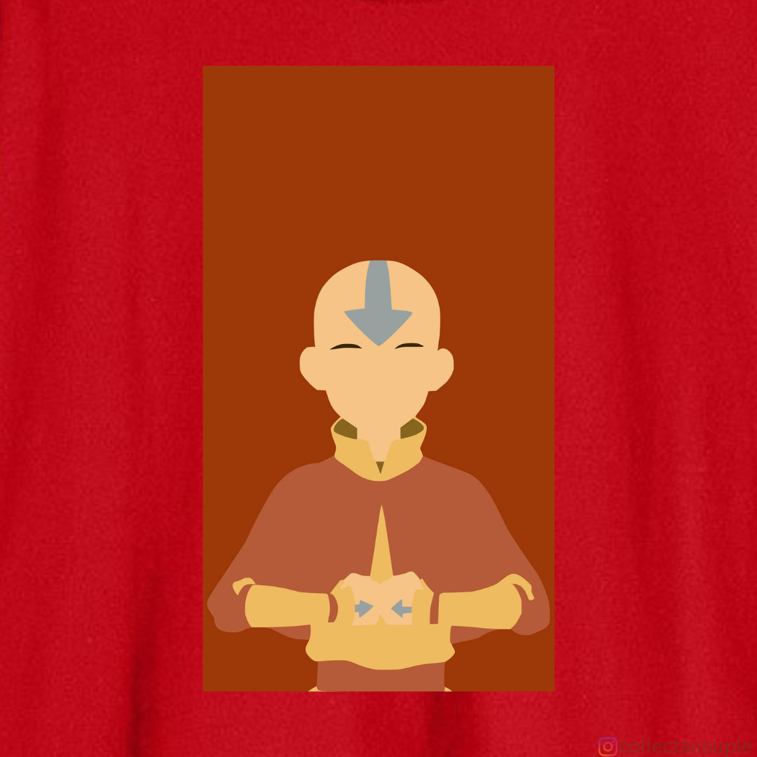 Avatar The Last Airbender: Aang Illustrated Oversized Unisex T-shirt (front and back print)