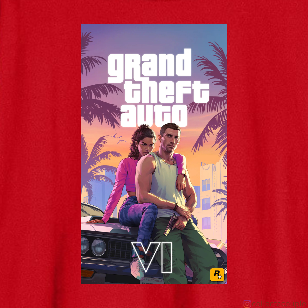 Grand Theft Auto: GTA VI Pose Oversized Unisex T-shirt (front and back print)