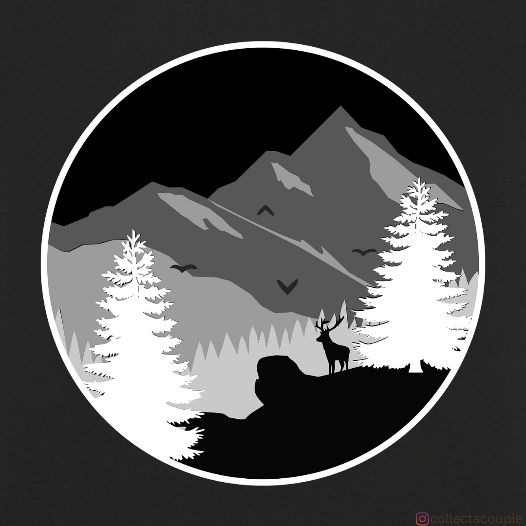 Mountains and Trees: Silhouette Unisex T-shirt