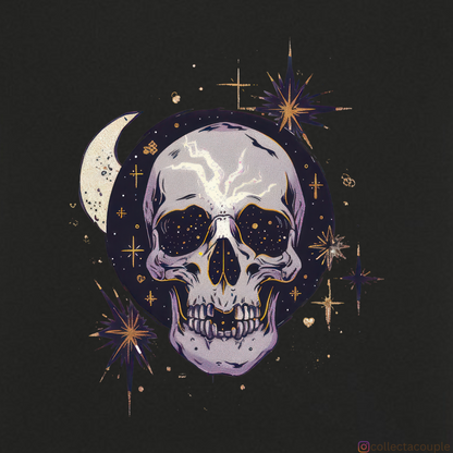 Celestial Skull: Graphic Unisex T-shirt