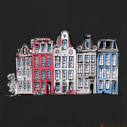 Amsterdam: Illustrated Houses Unisex T-shirt