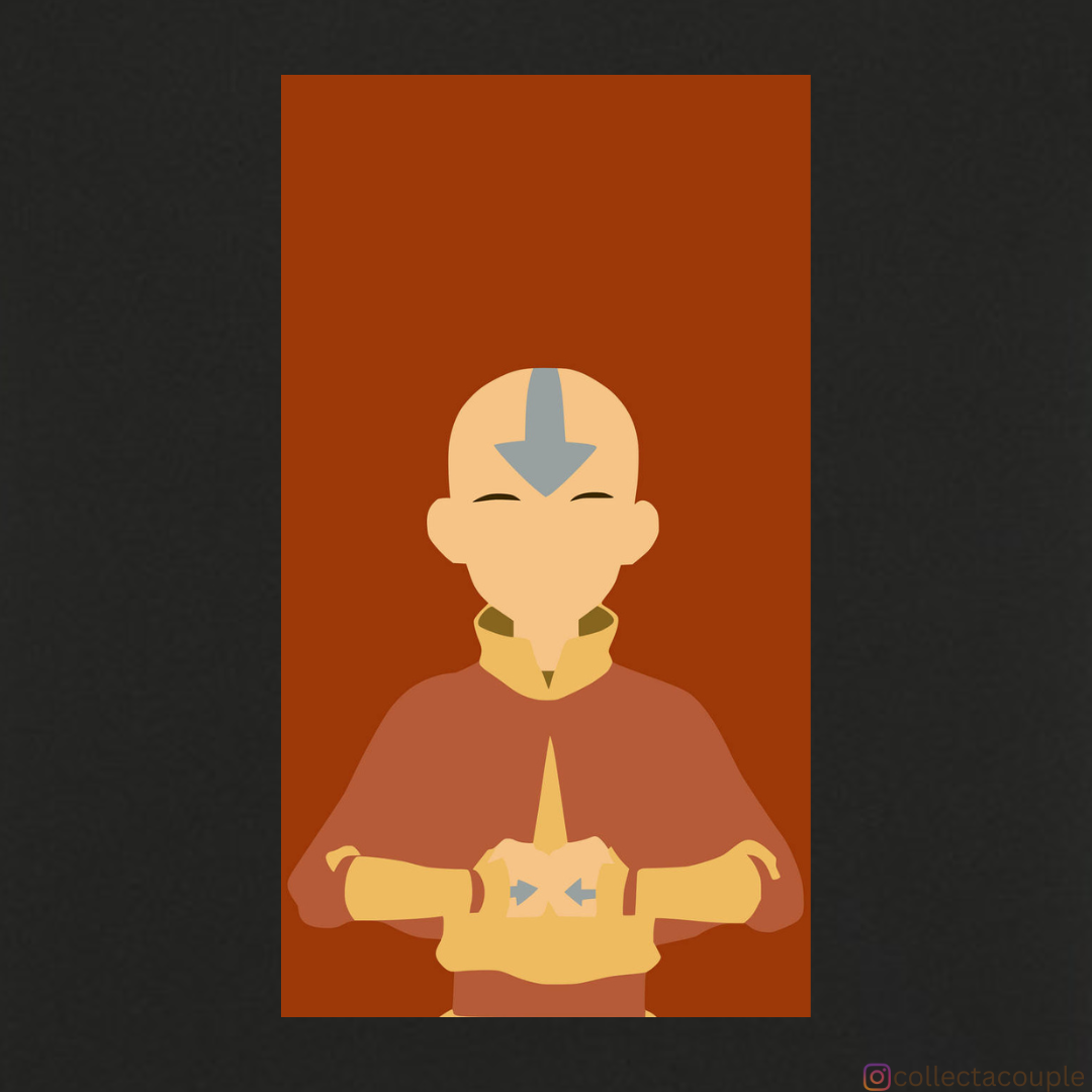 Avatar The Last Airbender: Aang Illustrated Oversized Unisex T-shirt (front and back print)