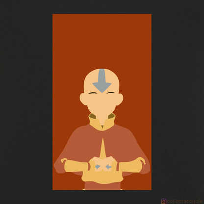 Avatar The Last Airbender: Aang Illustrated Oversized Unisex T-shirt (front and back print)