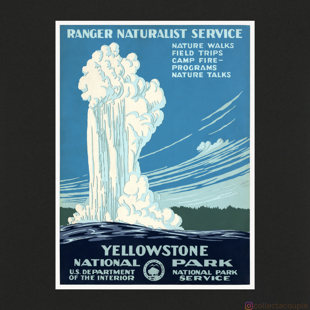 Travel Aesthetic: Yellowstone Oversized Unisex T-shirt (front and back print)