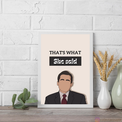 The Office: Michael Scott Quote Framed Poster