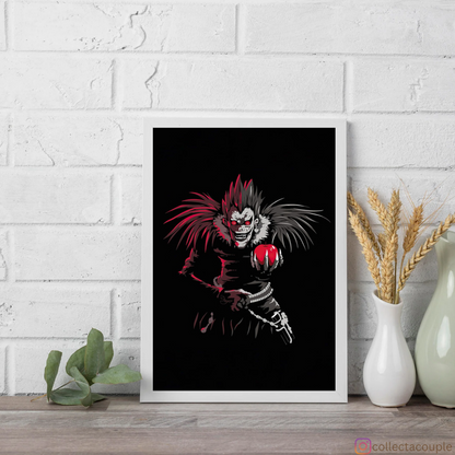 Death Note: Ryuk with Apple Framed Poster