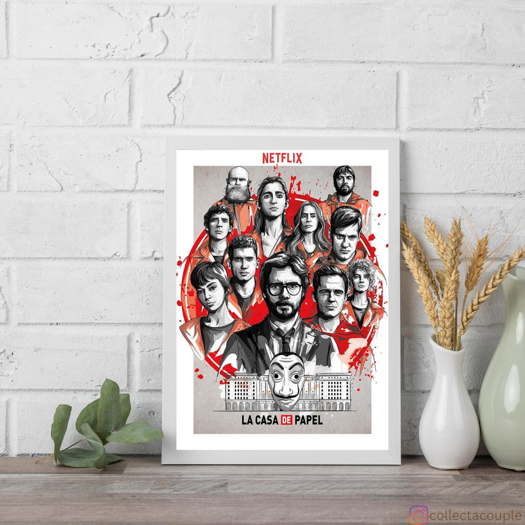 Money Heist: Sketch Framed Poster