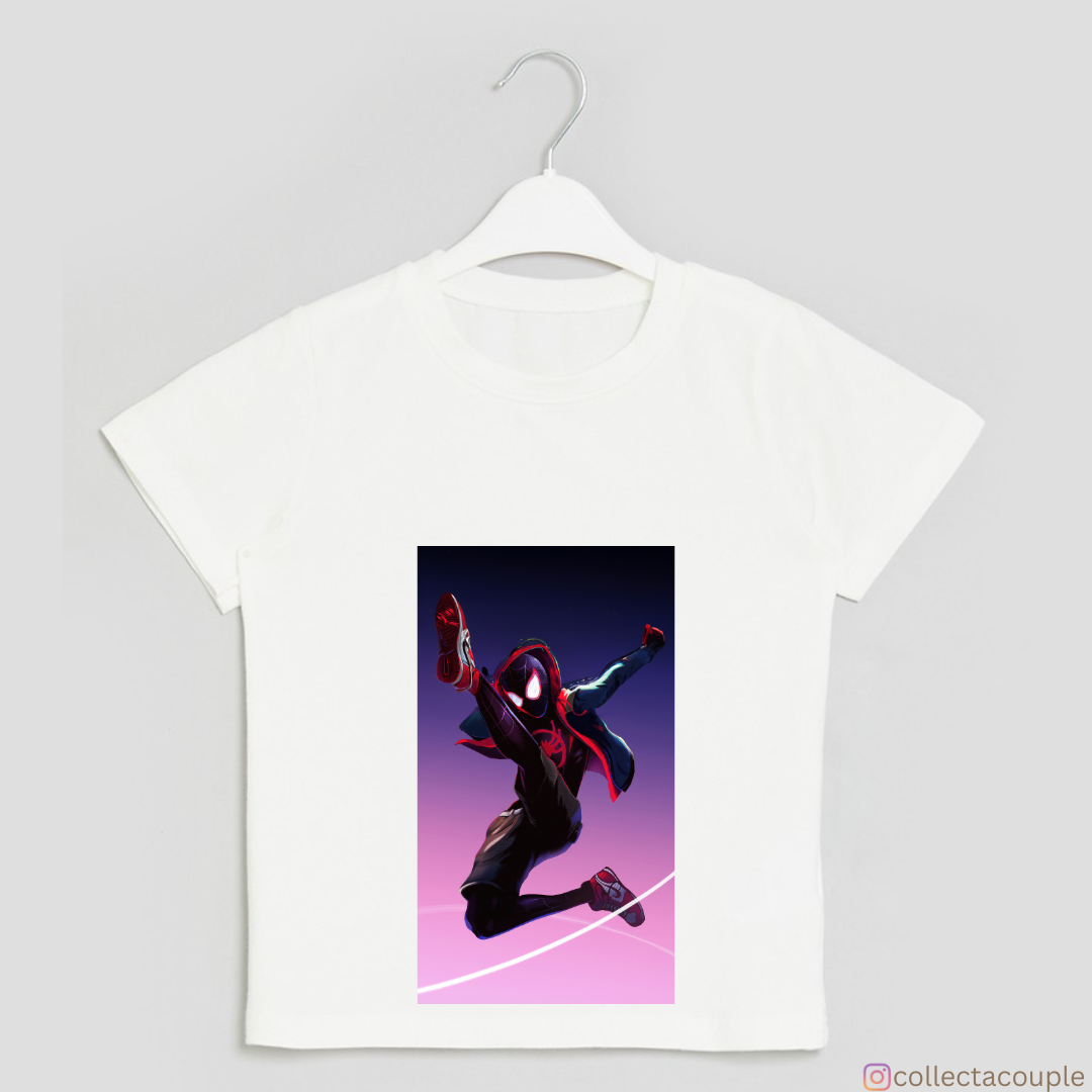 Spider-Man Across the Spiderverse: Miles Morales kick Unisex T-shirt