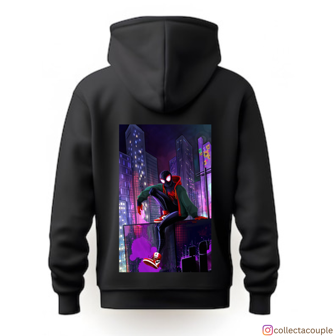 Spider-Man Into the Spiderverse: Sitting Pose Unisex Hoodie (front & back print)