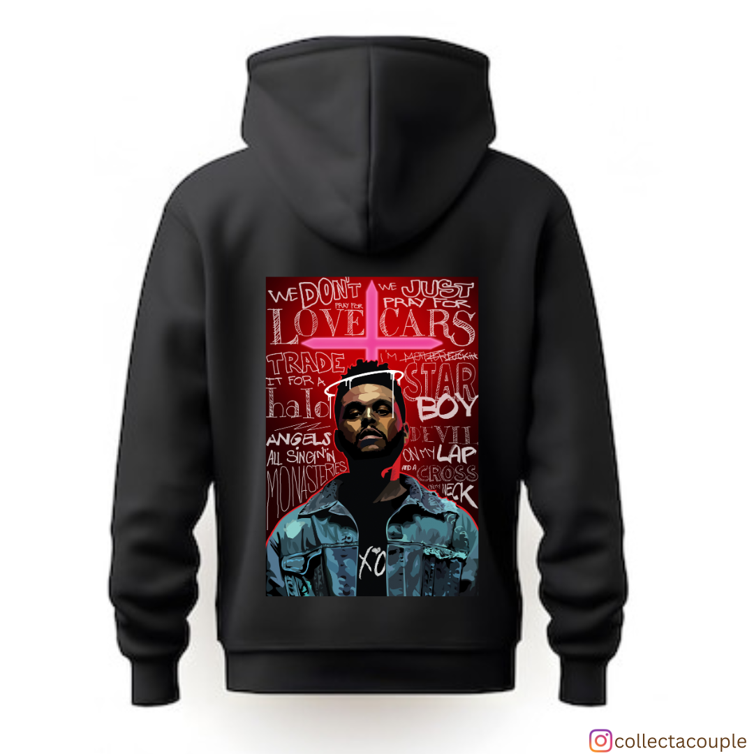 The Weeknd: Collage Unisex Hoodie (front & back print)