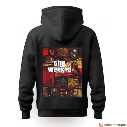 The Weeknd: Game Collage Unisex Hoodie (front & back print)